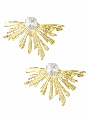 Ear stud leaf -Gold