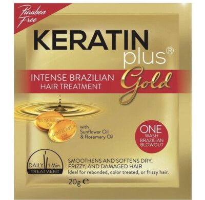 KERATIN PLUS GOLD Intense Brazilian Hair Treatment 20g