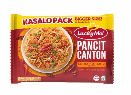 Lucky Me Pancit Canton HOT Chili KASALO PACK 120g 