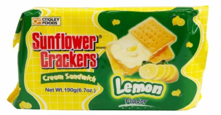 SUNFLOWER CRACKER LEMON 190G