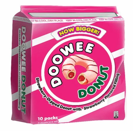 DooWee Donuts Strawberry 10x42g pålager 20.november 2025