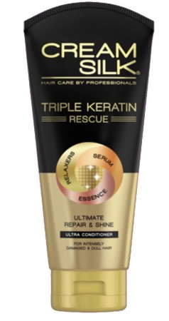 Creamsilk Triple Keratin Rescue Ultimate Repair & shine( Gold) 180ml pålager 15.oktober 2026