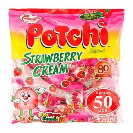 Potchi Strawberry Cream Gummy Candy 50pcs