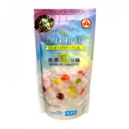 BUBBLE TAPIOCA PEARL BOBA- color 250G (WU FU YUAN)