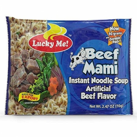 L.M Instant noodles beef na BEEF flavour 55g BFD 2.april 2025